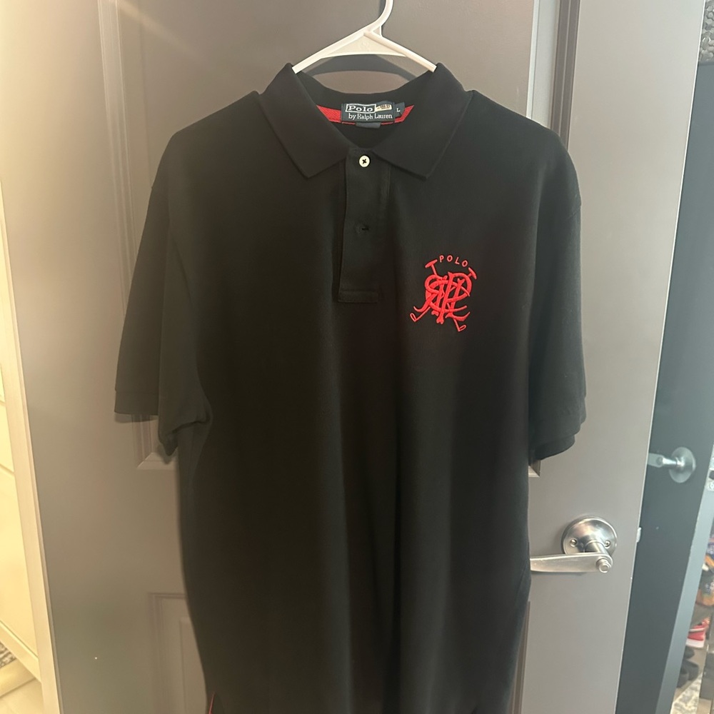 Polo by Ralph Lauren Black Polo with Red Emblem